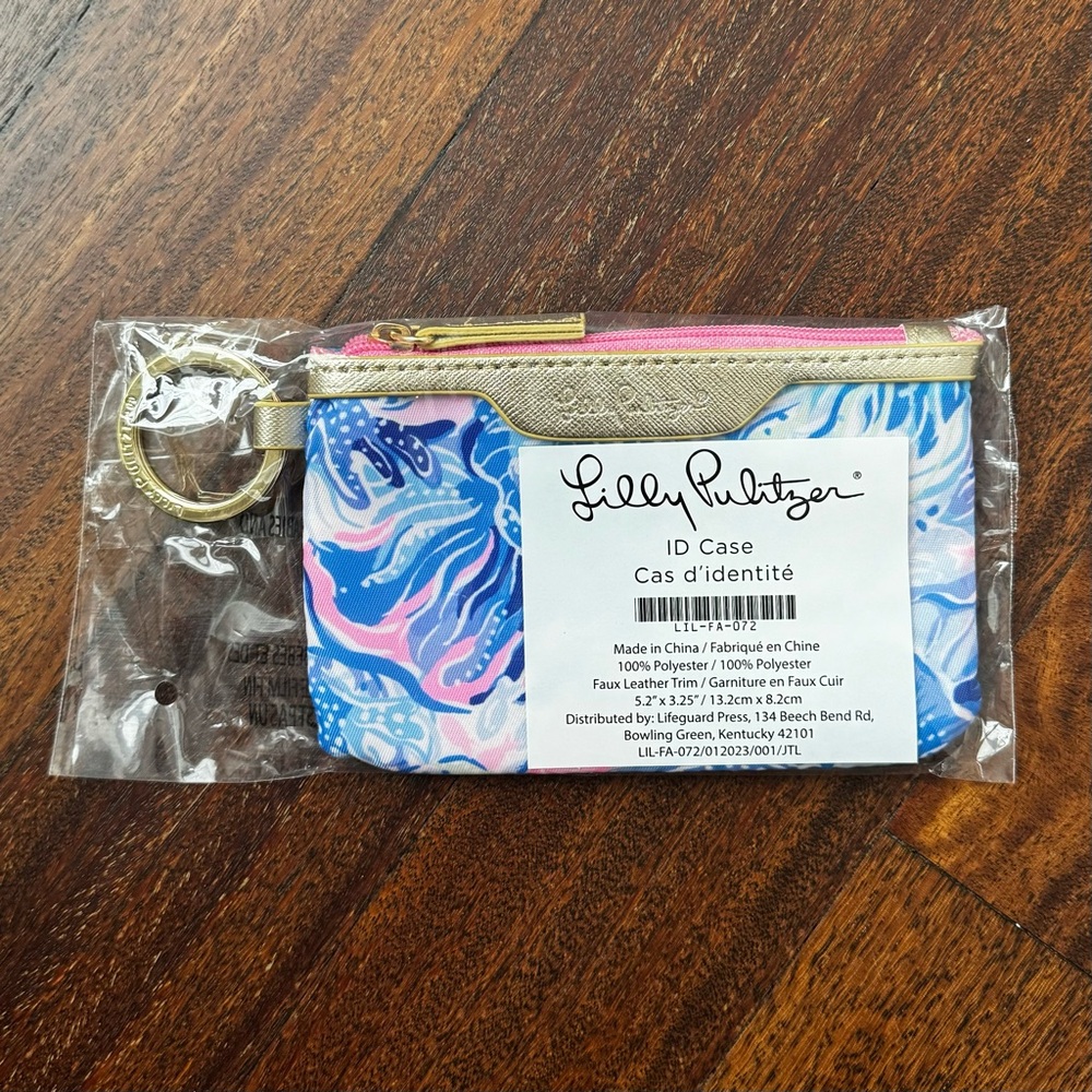Lilly Pulitzer ID Case - Pink and Blue
